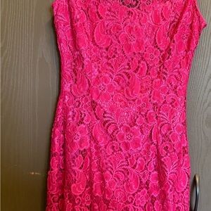 Elegant Pink Lace Dress